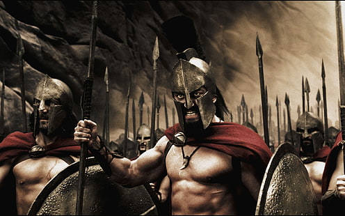 300 спартанцев цифровые обои, спарта, король, леонид, мужчины, война, копья, щиты, 300 спартанцев, HD обои HD wallpaper