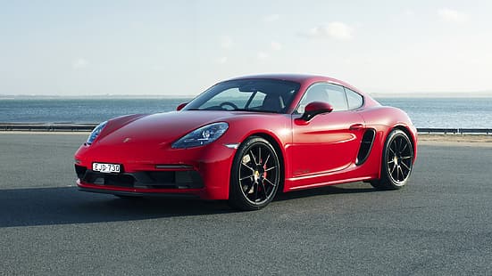  Porsche, Porsche 718, Porsche Boxster / Cayman, red cars, car, vehicle, shadow, German cars, HD wallpaper HD wallpaper