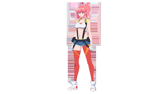Anime, Promare, Aina Ardebit, Mata Biru, Rambut Merah Muda, Wallpaper HD HD wallpaper