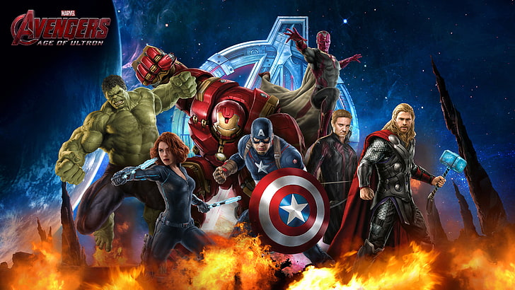 Wallpaper Marvel Avengers Age of Ultron, Scarlett Johansson, Hulk, Iron Man,  Wallpaper HD | Wallpaperbetter