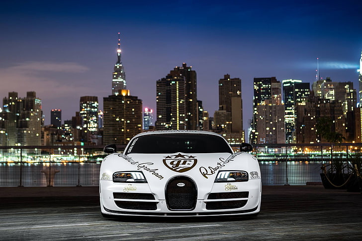 supercar, Bugatti Veyron, Supersport, hypercar, Pur Blanc, Andrew Link, HD wallpaper