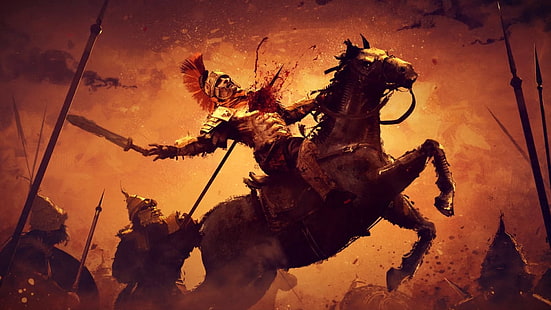 knight riding horse digital wallpaper, video games, Ryse: Son of Rome, HD wallpaper HD wallpaper