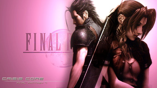 Final Fantasy, Crisis Core: Final Fantasy VII, Aerith Gainsborough, Zack Fair, HD wallpaper HD wallpaper