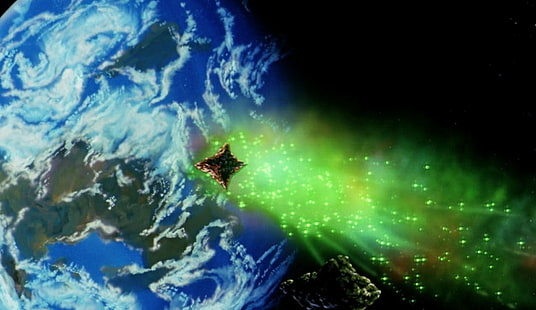 space, Gundam, Char's Counterattack, Mobile Suit Gundam, Earth, HD wallpaper HD wallpaper