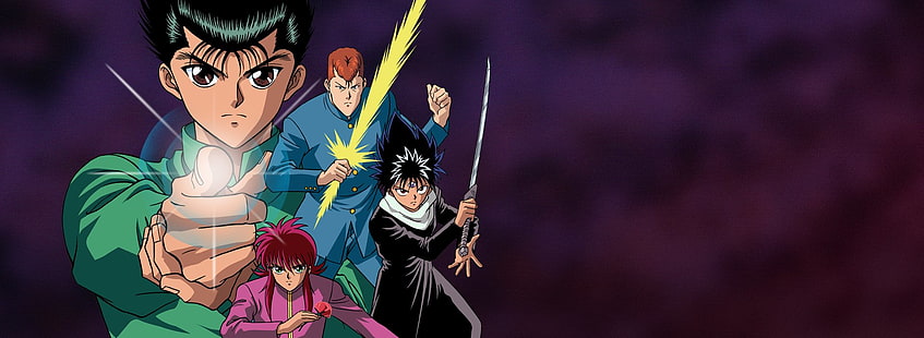 Anime, Yu Yu Hakusho, Hiei (Yu Yu Hakusho), Kazuma Kuwabara, Kurama (Yu Yu Hakusho), Yusuke Urameshi, HD papel de parede HD wallpaper