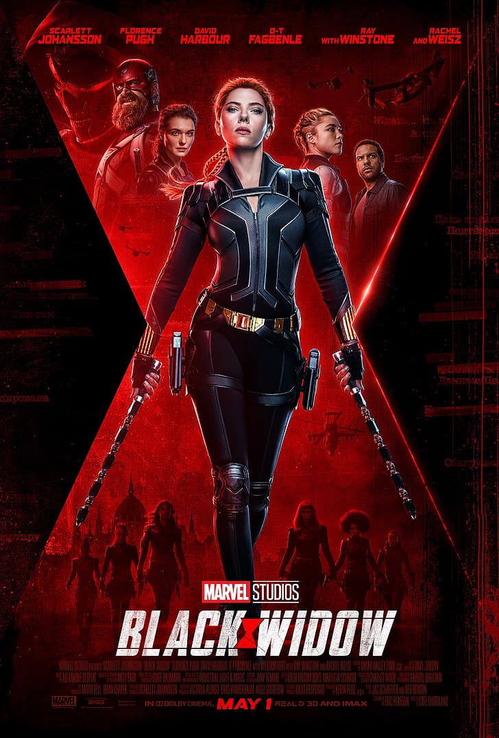 Vedova Nera, poster del film, Marvel Cinematic Universe, visualizzazione verticale, Sfondo HD, sfondo telefono