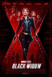 Black Widow, 영화 포스터, Marvel Cinematic Universe, 세로 디스플레이, HD 배경 화면 HD wallpaper