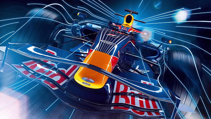 Състезателна кола Формула 1 F1 HD, черно и оранжево f1, автомобили, кола, състезание, f1, едно, формула, HD тапет