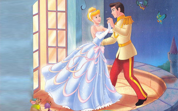 Princess Cinderella Dancing With Prince Charmiga Disney-filmer 1920 × 1200, HD tapet