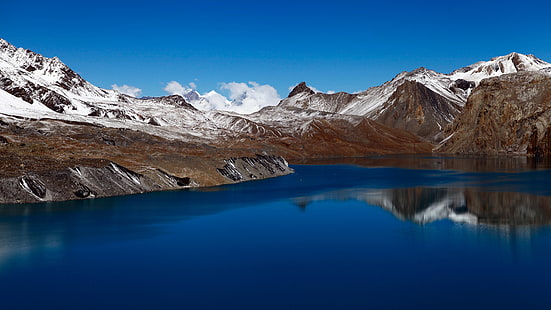 5k-5120x2880, озеро, Непал, Тиличо, HD обои HD wallpaper