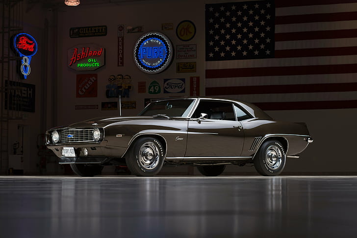 1969, 425 PS, 427, Camaro, Chevrolet, Classic, Copo, l72, Muskel, HD-Hintergrundbild