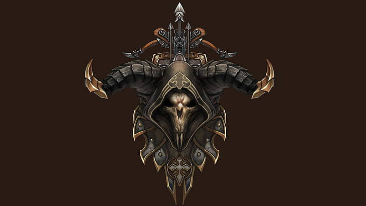Logo Łowcy Demonów Diablo, gry wideo, Diablo III, Tapety HD