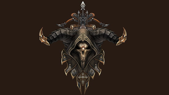 Охотник на демонов логотип Diablo, видеоигры, Diablo III, HD обои HD wallpaper