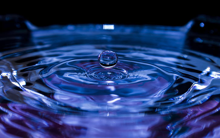 Water Drop Macro Water HD، طبيعة، ماكرو، ماء، قطرة، خلفية HD