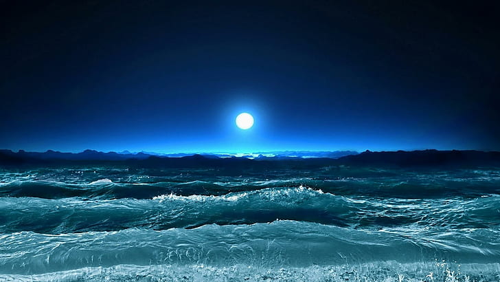 Silent Ocean Waves, skyphoenixx1, silent ocean waves, picture, fantastic, nice, beautiful, water, silence, waves, ocean, HD wallpaper