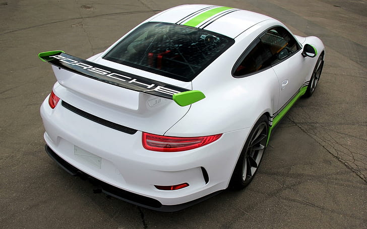 2014 fostla de Porsche 991 GT3 2, white porsche 911, porsche, 2014, fostla, cars, HD wallpaper