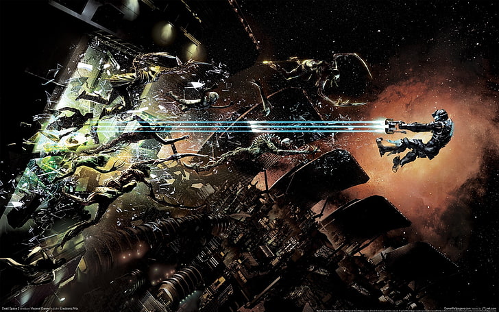 Mann Schießen Explosion von Licht digitale Tapete, Dead Space, Dead Space 2, HD-Hintergrundbild