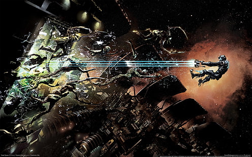 Mann Schießen Explosion von Licht digitale Tapete, Dead Space, Dead Space 2, HD-Hintergrundbild HD wallpaper