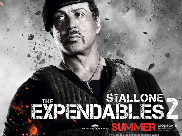 Sylvester Stallone dans Expendables 2, le poster des consommables 2, consommables, sylvester, stallone, Fond d'écran HD