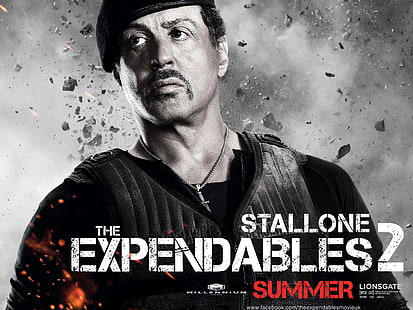 Силвестър Сталоун в Expendables 2, плакатът на консумативите 2, консумативи, sylvester, stallone, HD тапет HD wallpaper