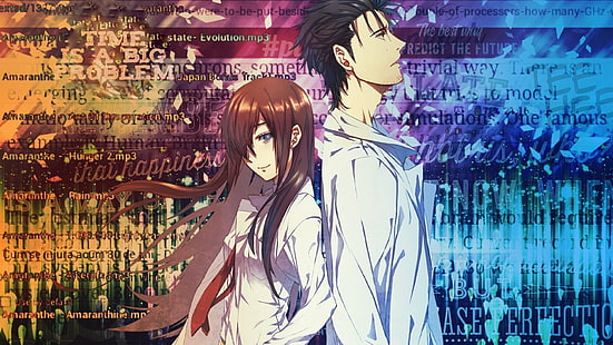 Anime Charakter Wallpaper, Anime, Steins; Tor, Kurisu Makise, Rintaro Okabe, HD-Hintergrundbild HD wallpaper