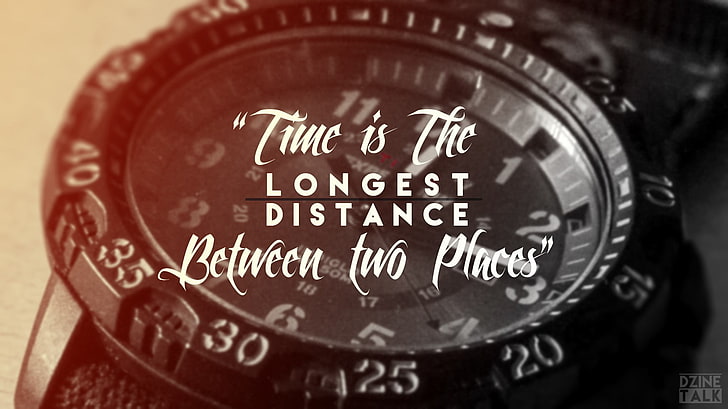 Die Zeit ist die längste Distanz zwischen zwei Orten, The Longest Journey, Uhr, Uhren, Zitat, Wissen, Zahlen, Zeit, timex, HD-Hintergrundbild