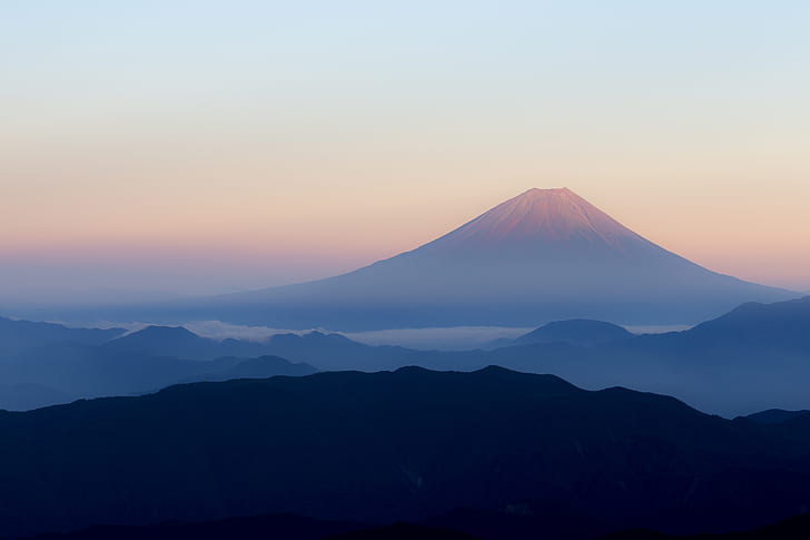 اليابان ، 4K ، جبل فوجي ، بركان، خلفية HD