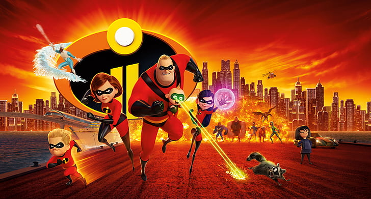 The Incredibles 2 ، 2018 أفلام ، أفلام ، عالية الدقة ، أفلام رسوم متحركة ، 4k ، 5k ، 8k ، 10k ، 12k، خلفية HD