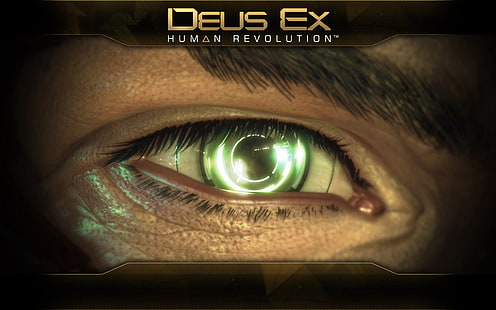 Обои Deus Ex Human Revolution, deus ex Human революция, глаз, взгляд, лицо, HD обои HD wallpaper