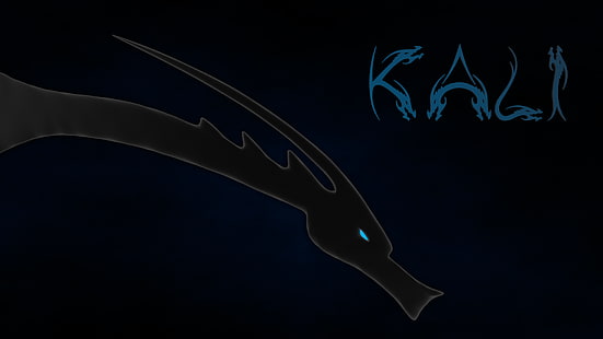 Ilustración del dragón negro, Linux, Kali Linux, Kali Linux NetHunter, Fondo de pantalla HD HD wallpaper