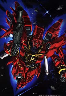 anime, mechy, Mobile Suit Gundam Unicorn, Sinanju, Mobile Suit, Super Robot Taisen, grafika, sztuka cyfrowa, Tapety HD HD wallpaper