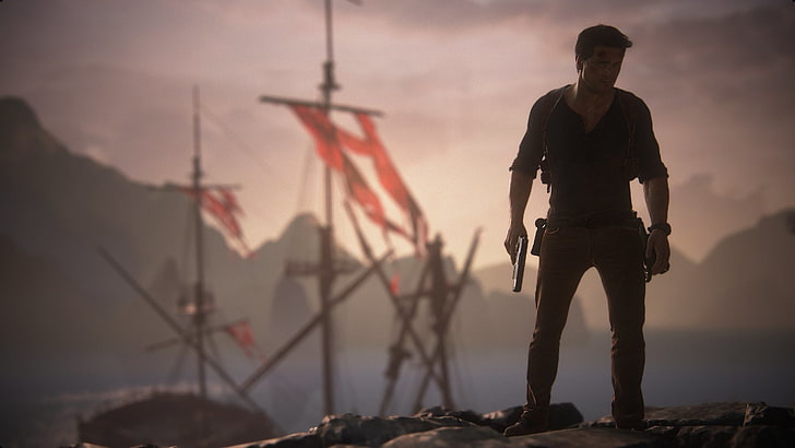 Uncharted, Uncharted 4: A Thief's End, Nathan Drake, Fondo de pantalla HD
