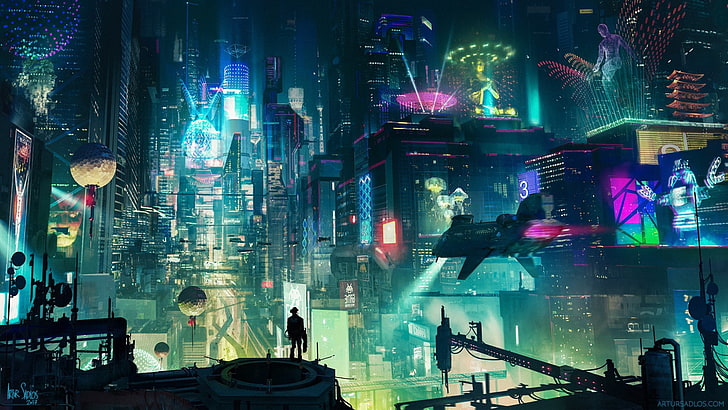 Cyberpunk City, Tapety HD