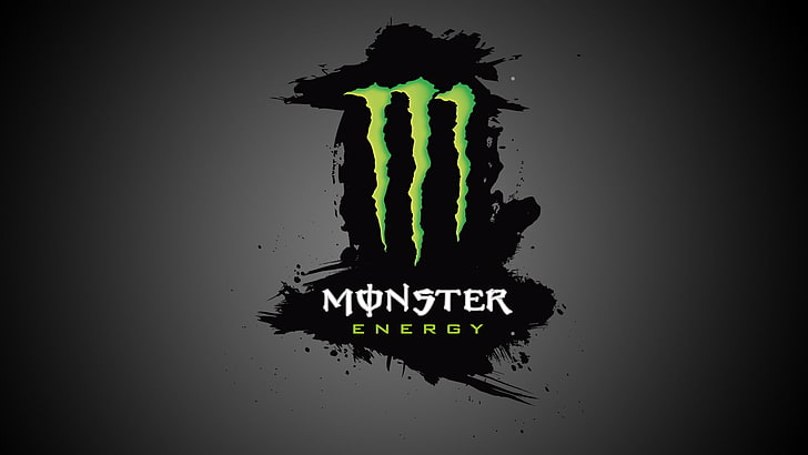Monster Energy, minuman energi, hitam, hijau, Wallpaper HD