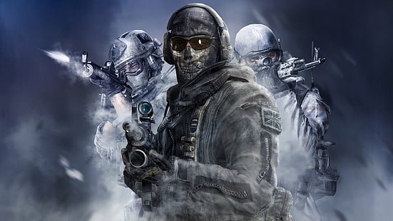 Call of Duty обои, Call of Duty 4: Modern Warfare, Call of Duty, солдат, оружие, видеоигры, HD обои HD wallpaper