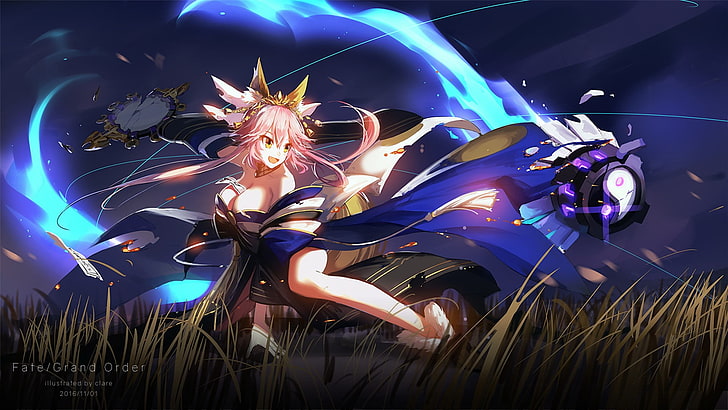 female animated character wallpaper, Fate/Grand Order, Caster (Fate/Extra), HD wallpaper