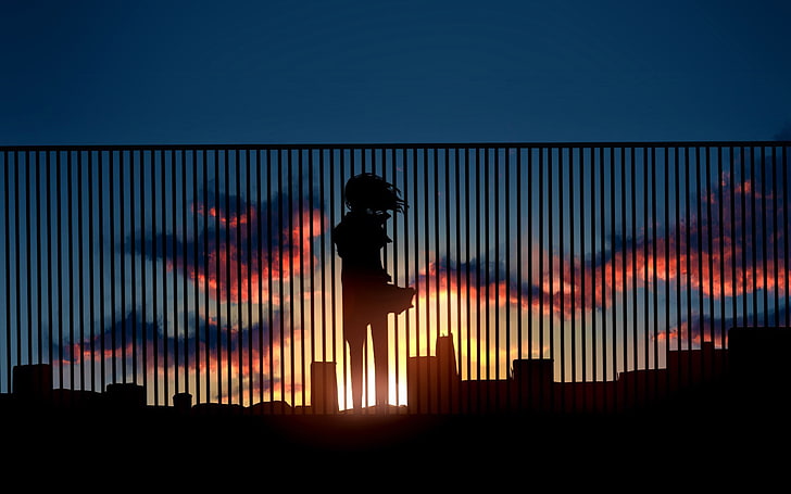 art, sunset, anime, afternoon, HD wallpaper