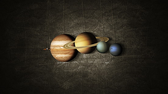 illustrazione di pianeti, spazio, universo, pianeta, mercurio, Venere, terra, Marte, Giove, Saturno, Urano, Nettuno, arte digitale, trama, Sfondo HD HD wallpaper