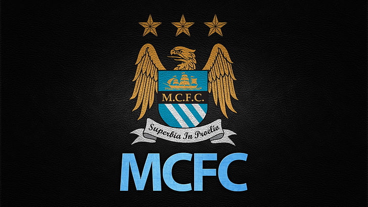 Logo MCFC, Manchester City, klub sepak bola, sepak bola, olahraga, Wallpaper HD