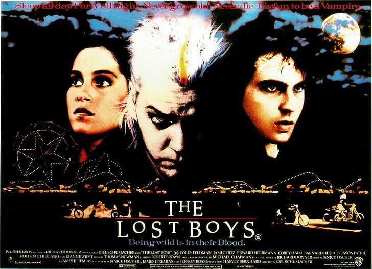 boys, comedy, dark, horror, lost, lostboys, vampire, HD wallpaper