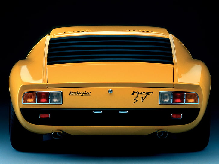 1971, auto, automobile, bertone, car, classic, lamborghini, miura, p400, supercar, vehicle, HD wallpaper
