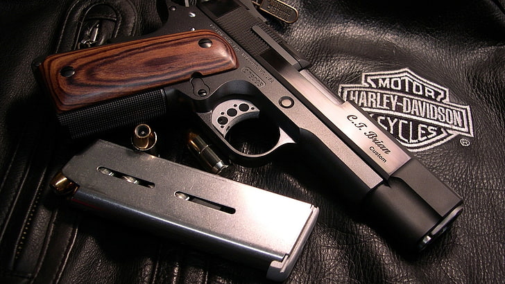 пистолети пистолети harleydavidson 1920x1080 мотоциклети Harley Davidson HD Art, пистолети, пистолети, HD тапет