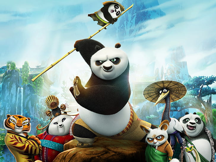 فيلم 2016 Kung Fu Panda 3 و 2016 فيلم Panda و KungFu، خلفية HD