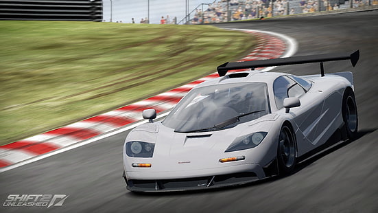 cinza McLaren F1, Shift Unleashed 2, Need for Speed: mudança, carro, necessidade de velocidade: shift 2 liberada, videogames, HD papel de parede HD wallpaper
