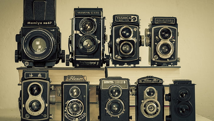 black land cameras, camera, vintage, sepia, HD wallpaper