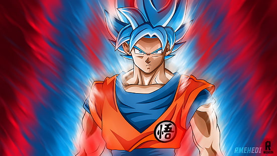 Dragon Ball Super, Son Goku, Super Saiyajin Blue, Super Saiyan Blue, Dragon Ball, Wallpaper HD HD wallpaper