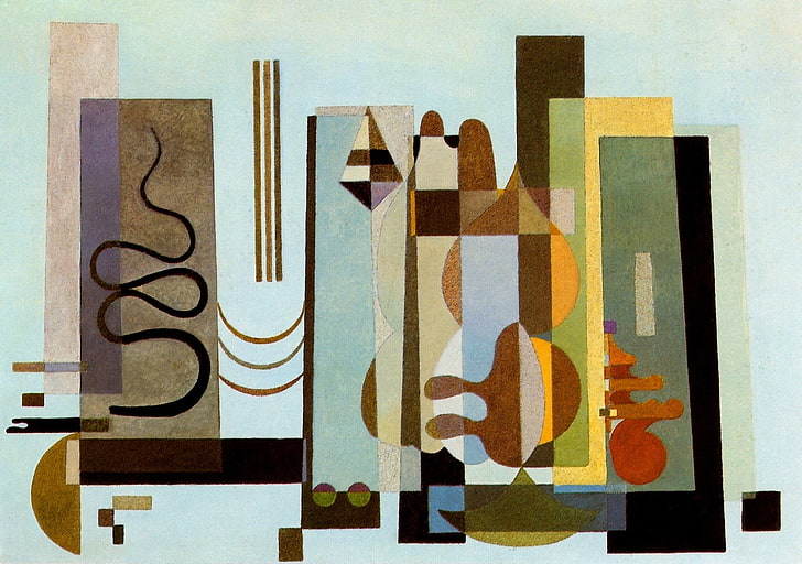 peinture, Wassily Kandinsky, art classique, formes, Fond d'écran HD
