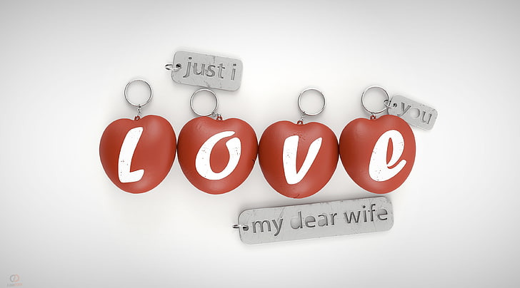 I love you, love text overlay, Love, Message, wife, trinket, HD wallpaper