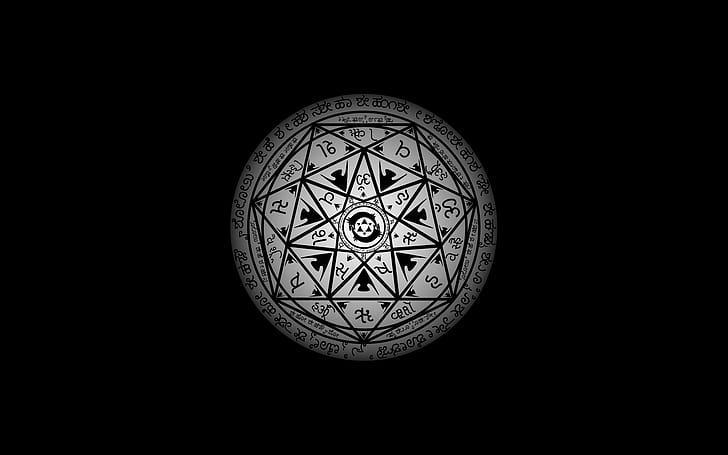 Fullmetal Alchemist Black Transmutation Circle Anime HD, dessin animé / bande dessinée, anime, noir, cercle, alchimiste, fullmetal, transmutation, Fond d'écran HD