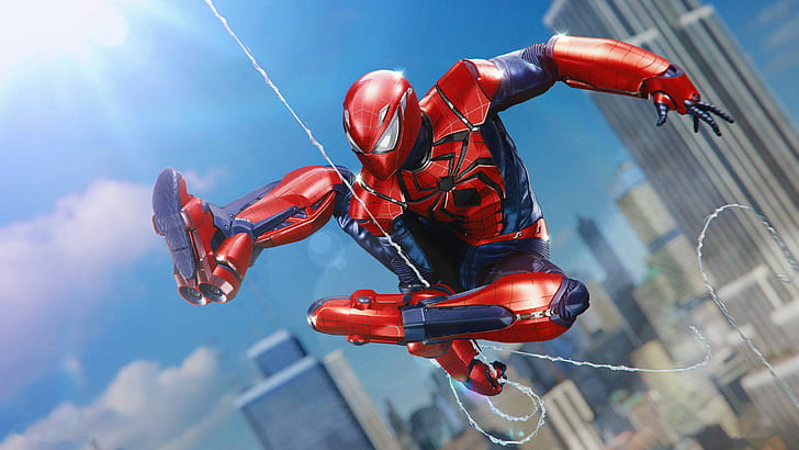 Marvel Spider-Man PS4 Game 4K, Игра, Человек-паук, Marvel, PS4, HD обои